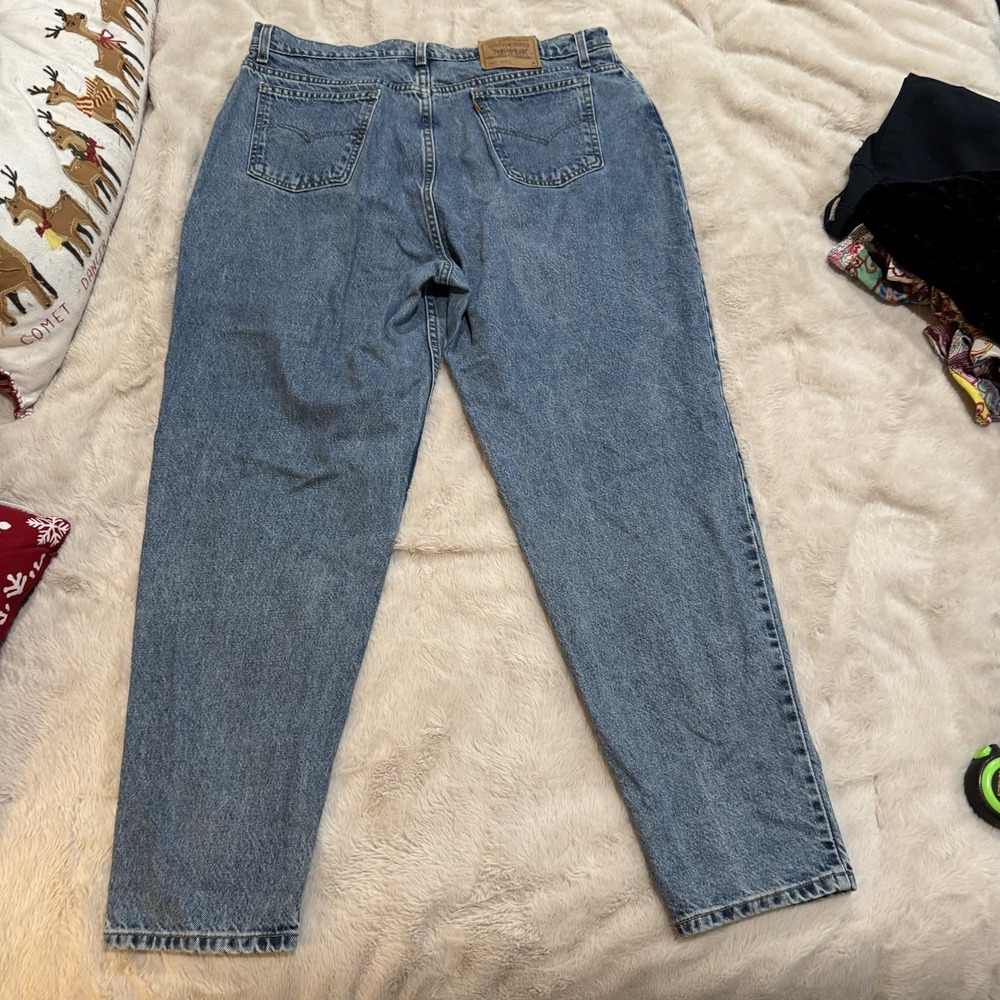 Vtg 90s Levi's 950 Relaxed‎ Fit Tapered Leg Orange Tab Jeans Size 22 W